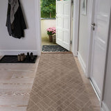 FUßMATTE 90 x 200 CM - LINES SAND/beige