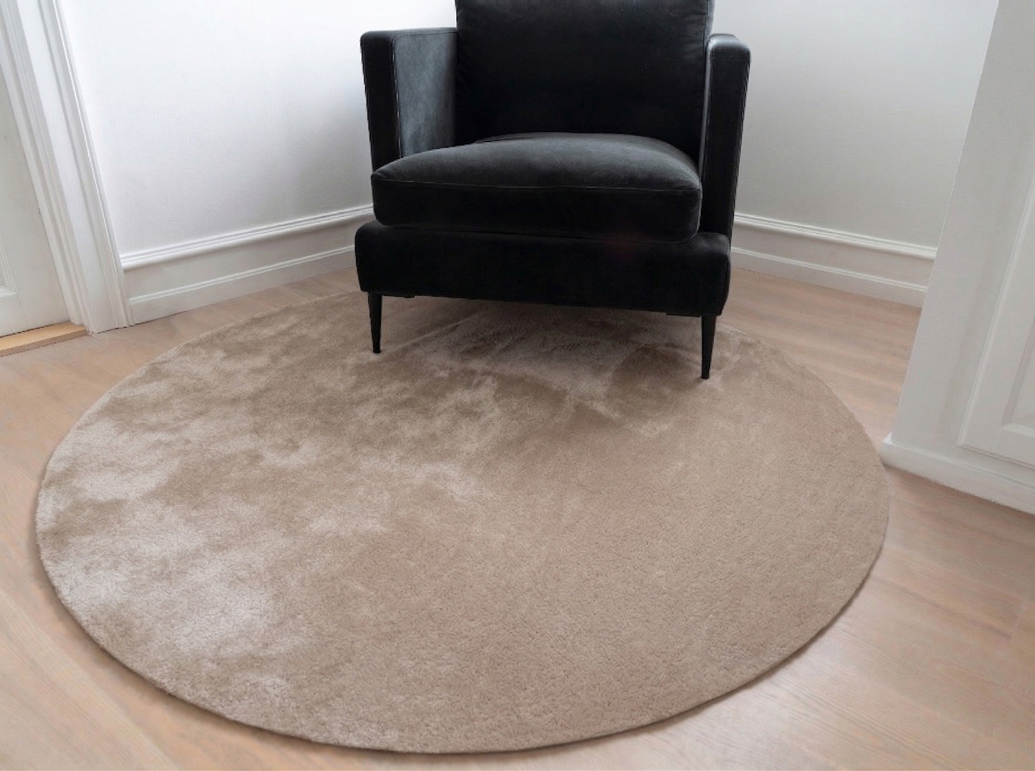 neu - Runder Teppich Ø 200 CM - UNI COLOR IVORY