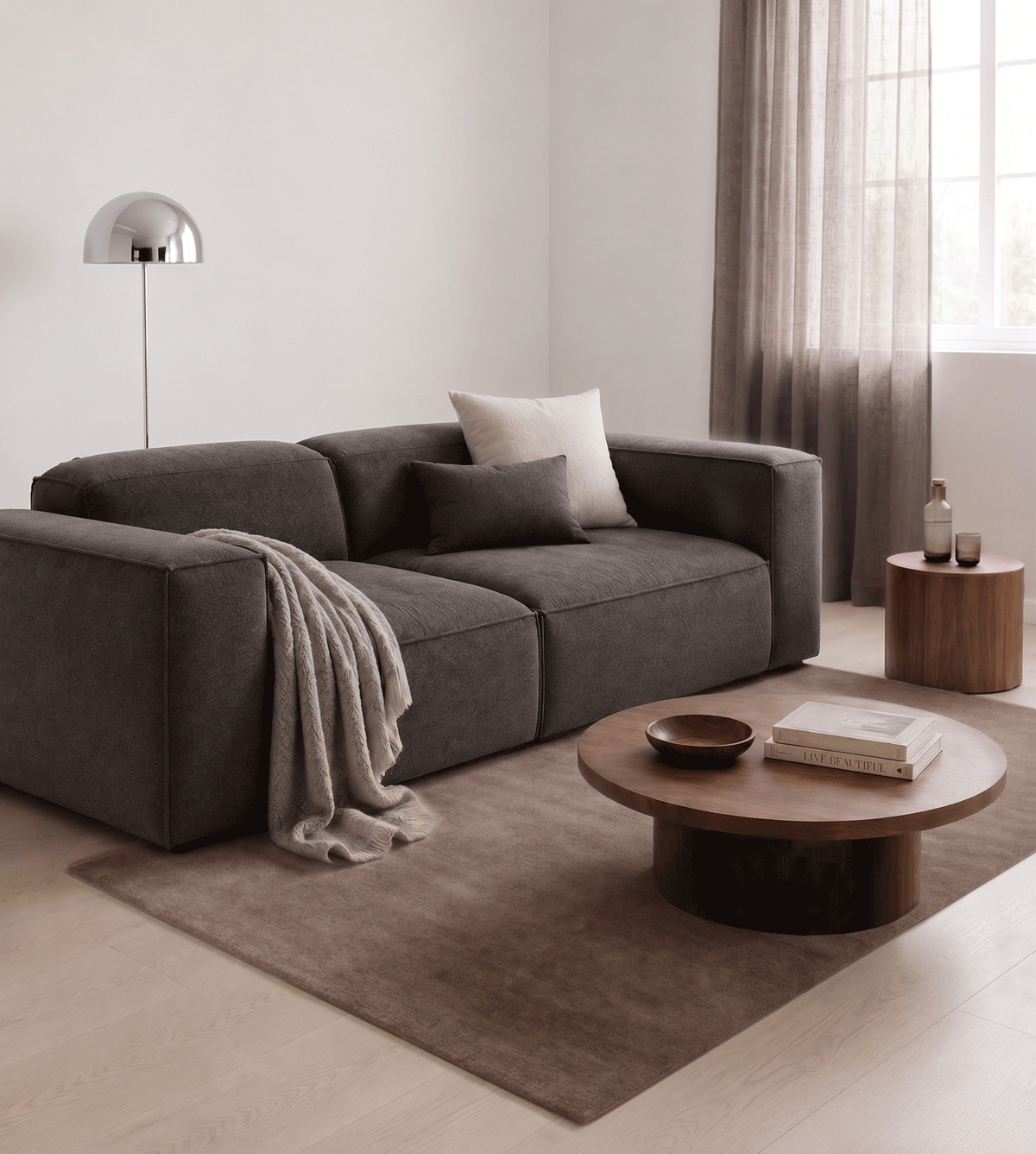 TEPPICH 140 x 200 cm - UNICOLOR SAND