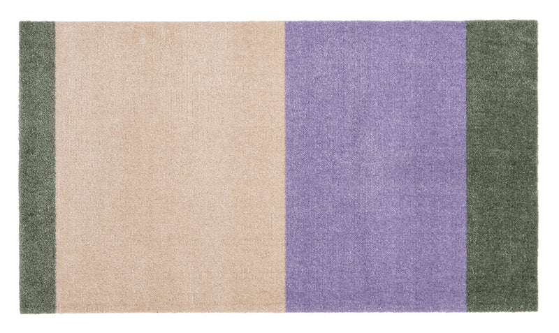 Neuheit  - FUSSMATTE STRIPES - Lila/Ivory/Grün