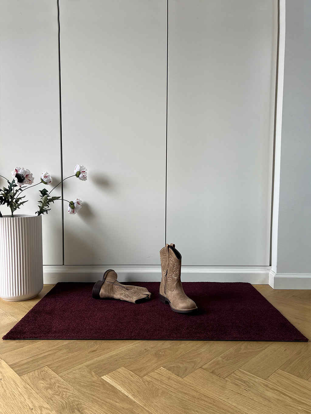 Neuheit - FUSSMATTE 60 X 90 cm - UNI COLOR BORDEAUX