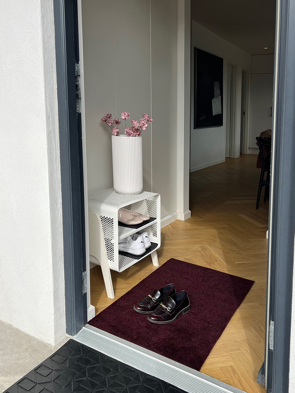 Neuheit - FUSSMATTE 40 x 60 cm - UNI COLOR BORDEAUX