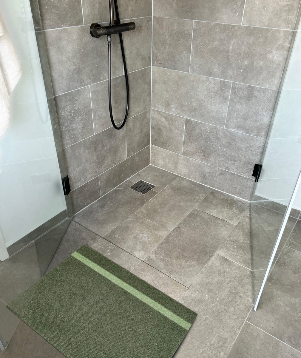 -50% - 40X60 - STRIPES VERTIKAL - HELL / STAUBGRÜN