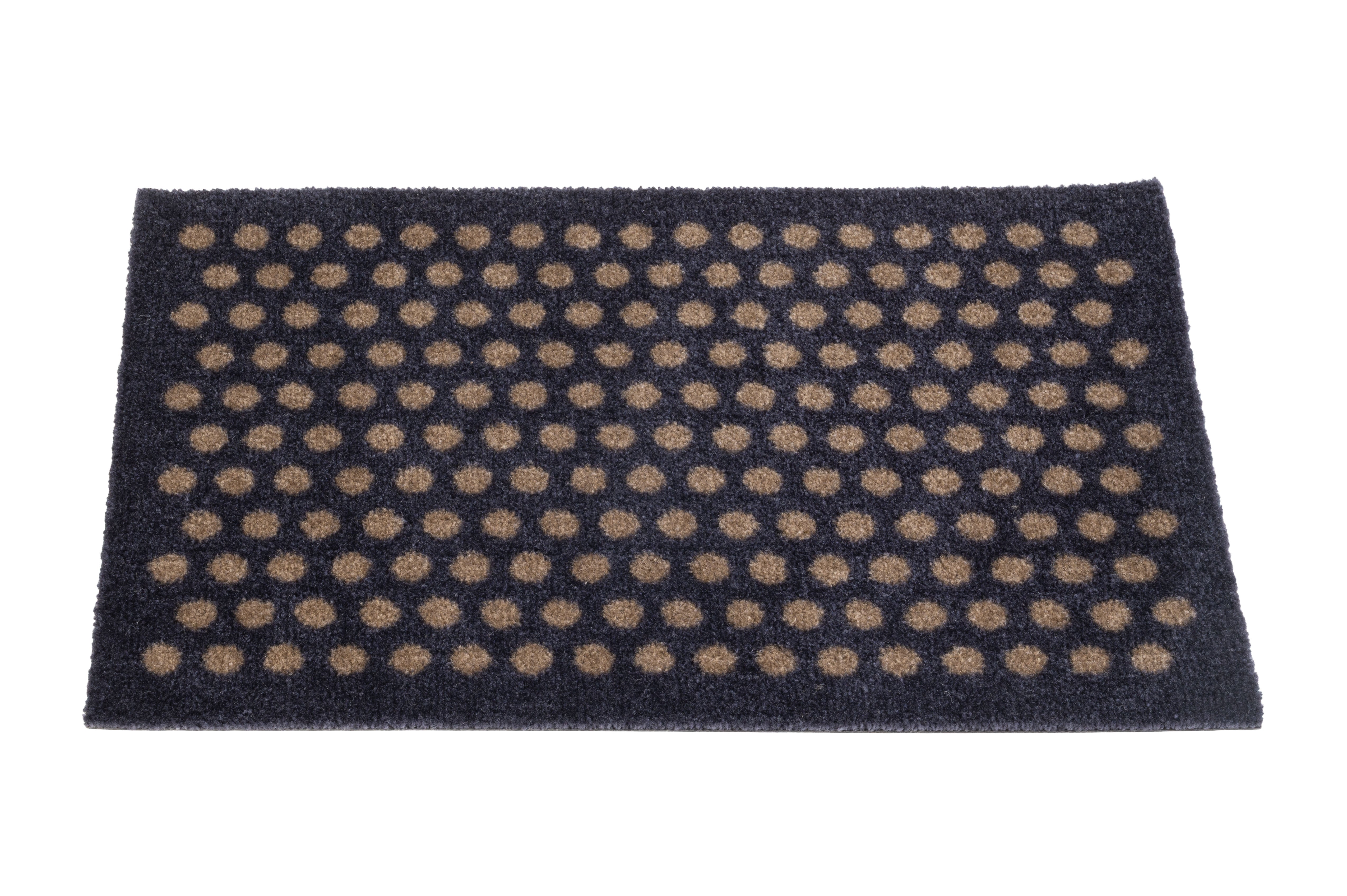 FUSSMATTE 40 x 60 cm – DOT BLAU-GRAU / SAND