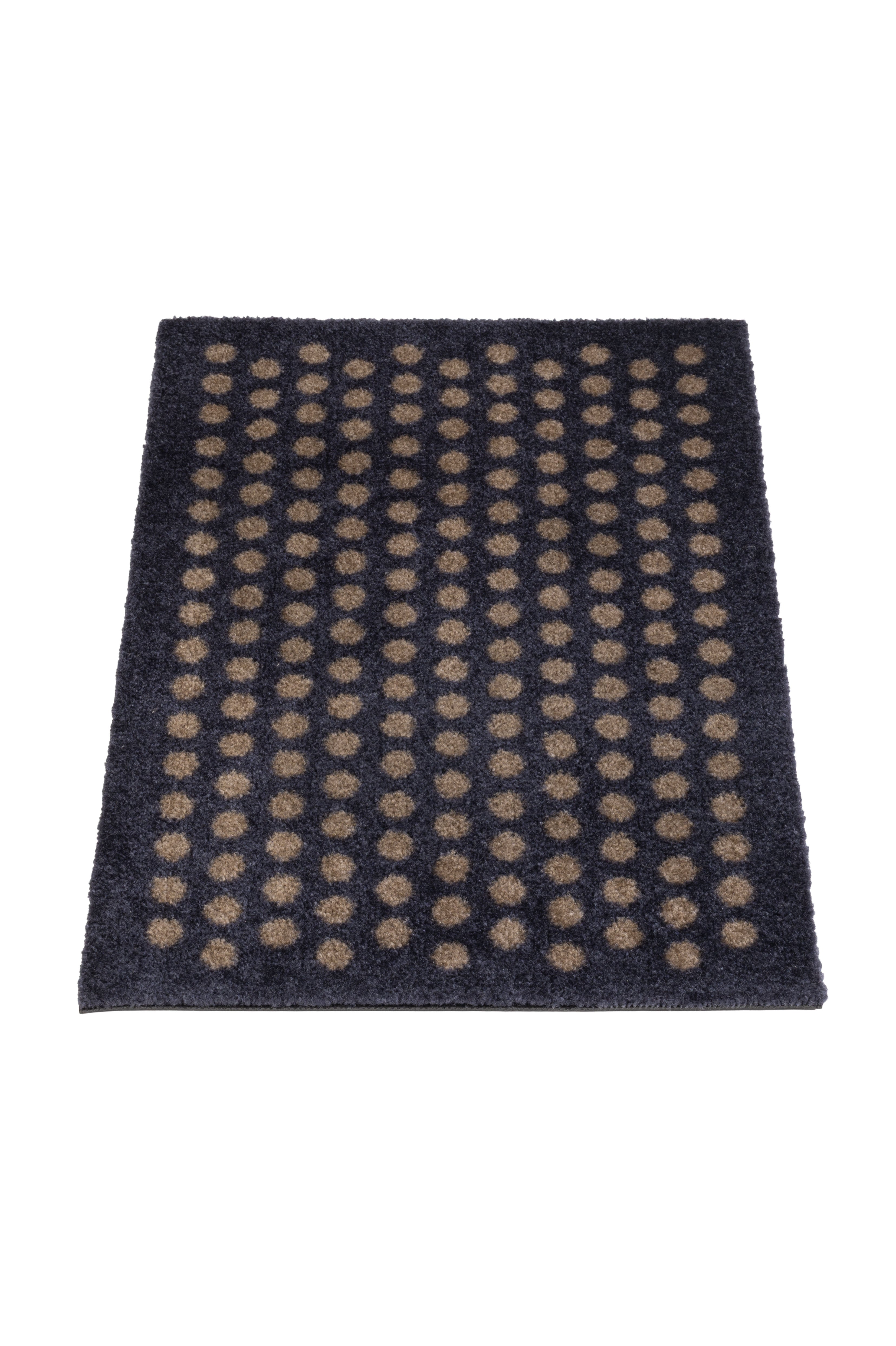 FUSSMATTE 40 x 60 cm – DOT BLAU-GRAU / SAND