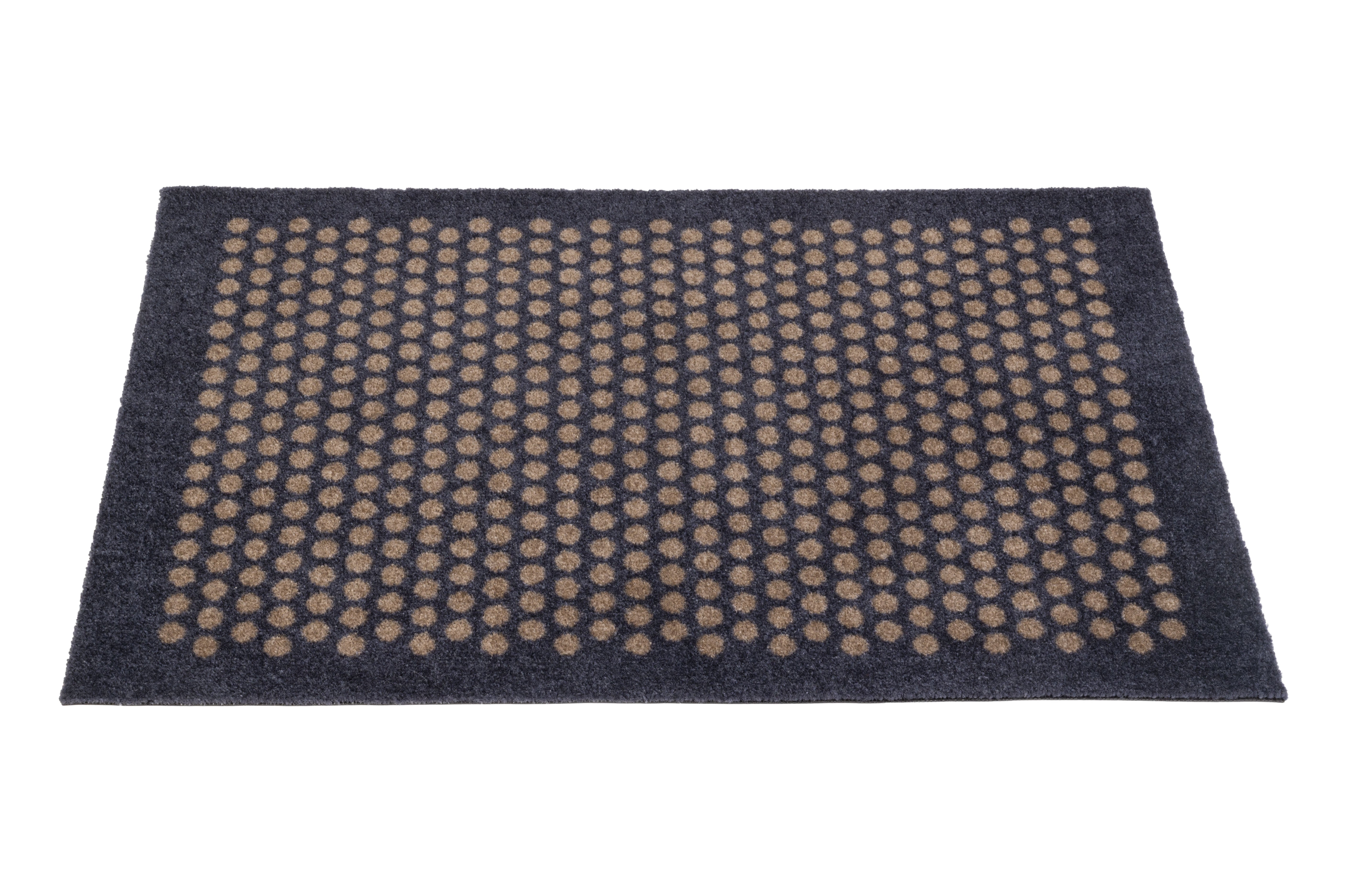 FUSSMATTE 60 x 90 cm - DOT BLAU-GRAU / SAND