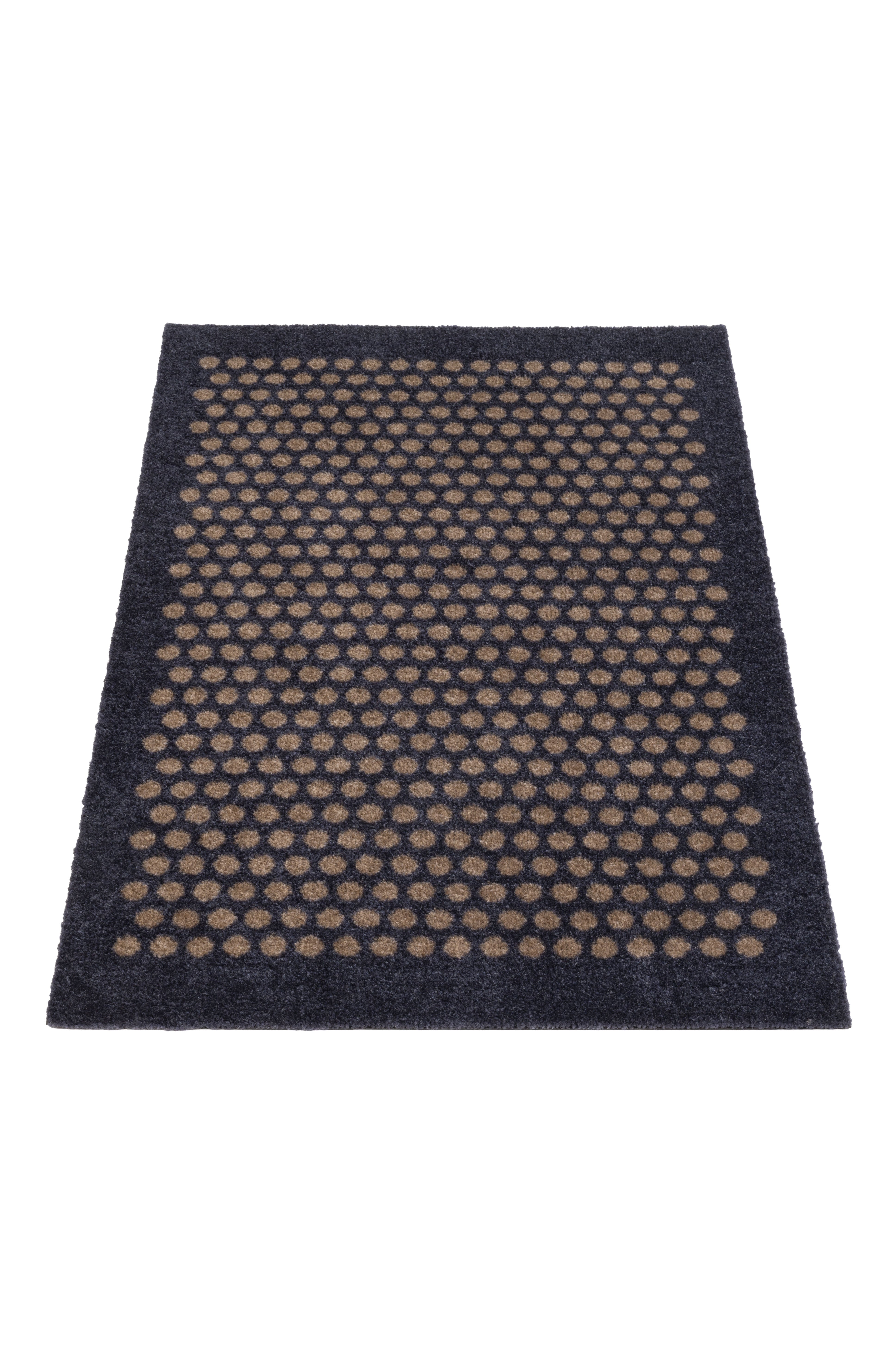 FUSSMATTE 60 x 90 cm - DOT BLAU-GRAU / SAND
