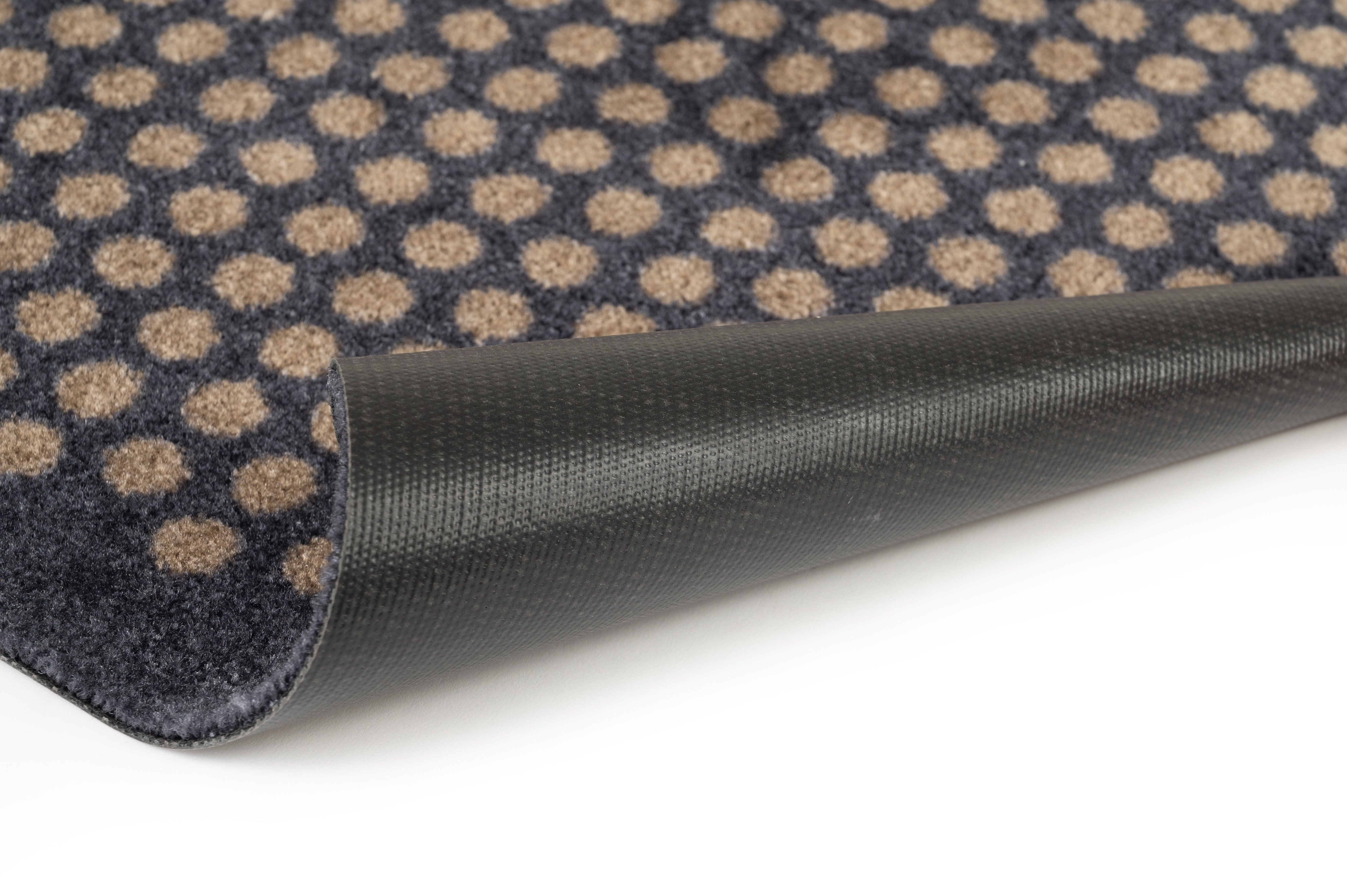 FUSSMATTE 60 x 90 cm - DOT BLAU-GRAU / SAND