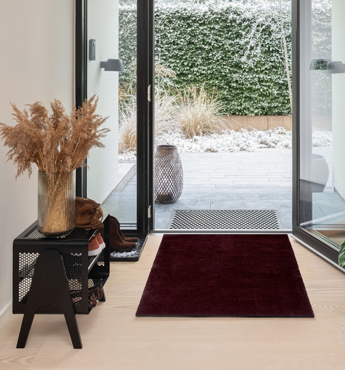 Neuheit - FUSSMATTE 40 x 60 cm - UNI COLOR BORDEAUX
