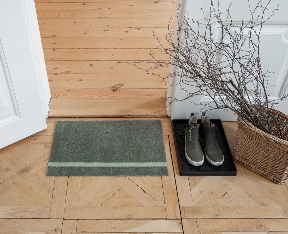 -50% - 40X60 - STRIPES VERTIKAL - HELL / STAUBGRÜN