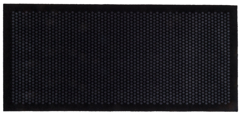 FUßMATTE 90 x 200 CM - DOT SCHWARZ/GRAU