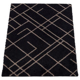 FUßMATTE 40 x 60 CM - LINES SCHWARZ/SAND