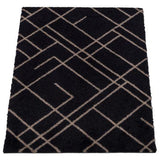 FUßMATTE 60 x 90 CM - LINES SCHWARZ/SAND