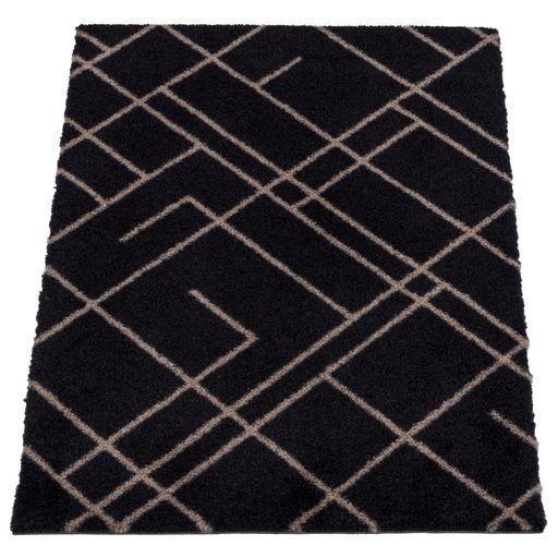 FUßMATTE 60 x 90 CM - LINES SCHWARZ/SAND