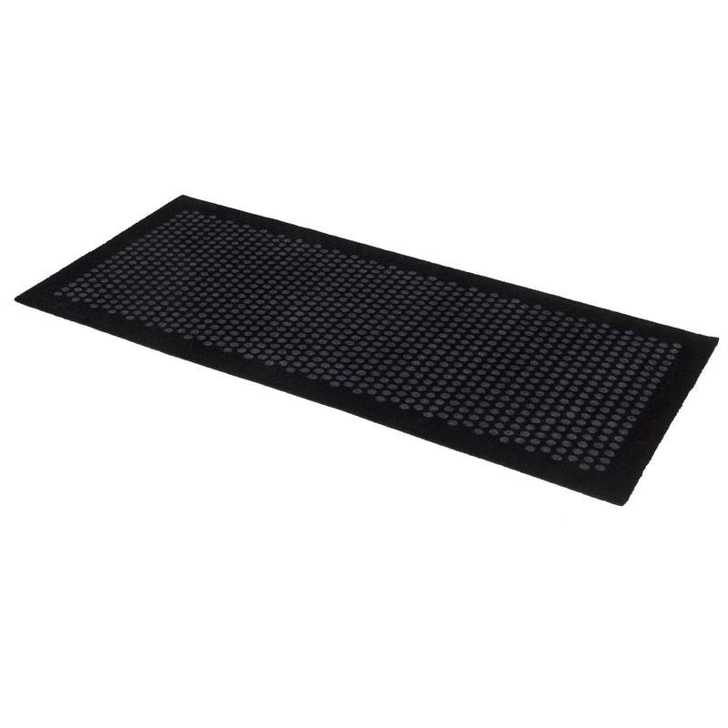 FUßMATTE 67 x 150 CM - DOT SCHWARZ/GRAU