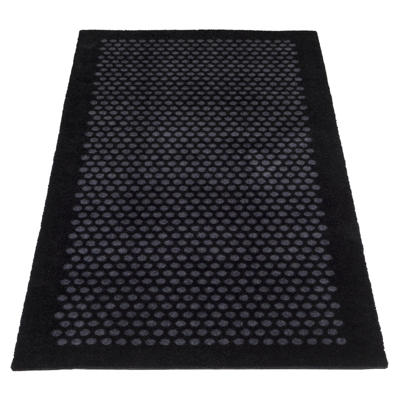FUßMATTE 67 x 150 CM - DOT SCHWARZ/GRAU