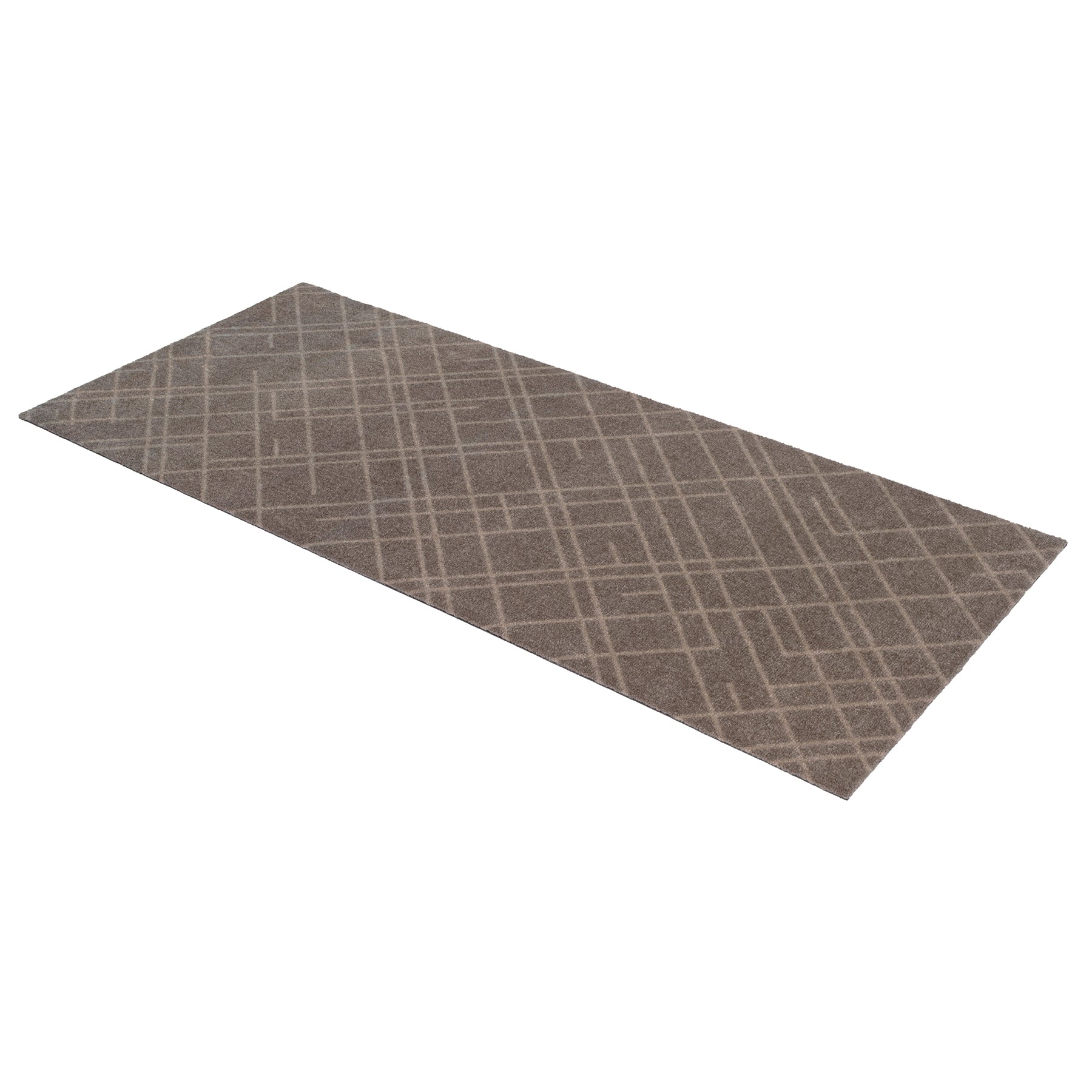 FUßMATTE 67 x 150 CM - LINES SAND/BEIGE