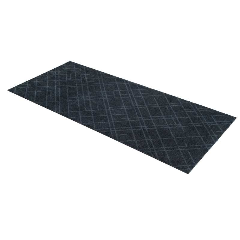 FUßMATTE 67 x 150 CM - LINES DARK GREY