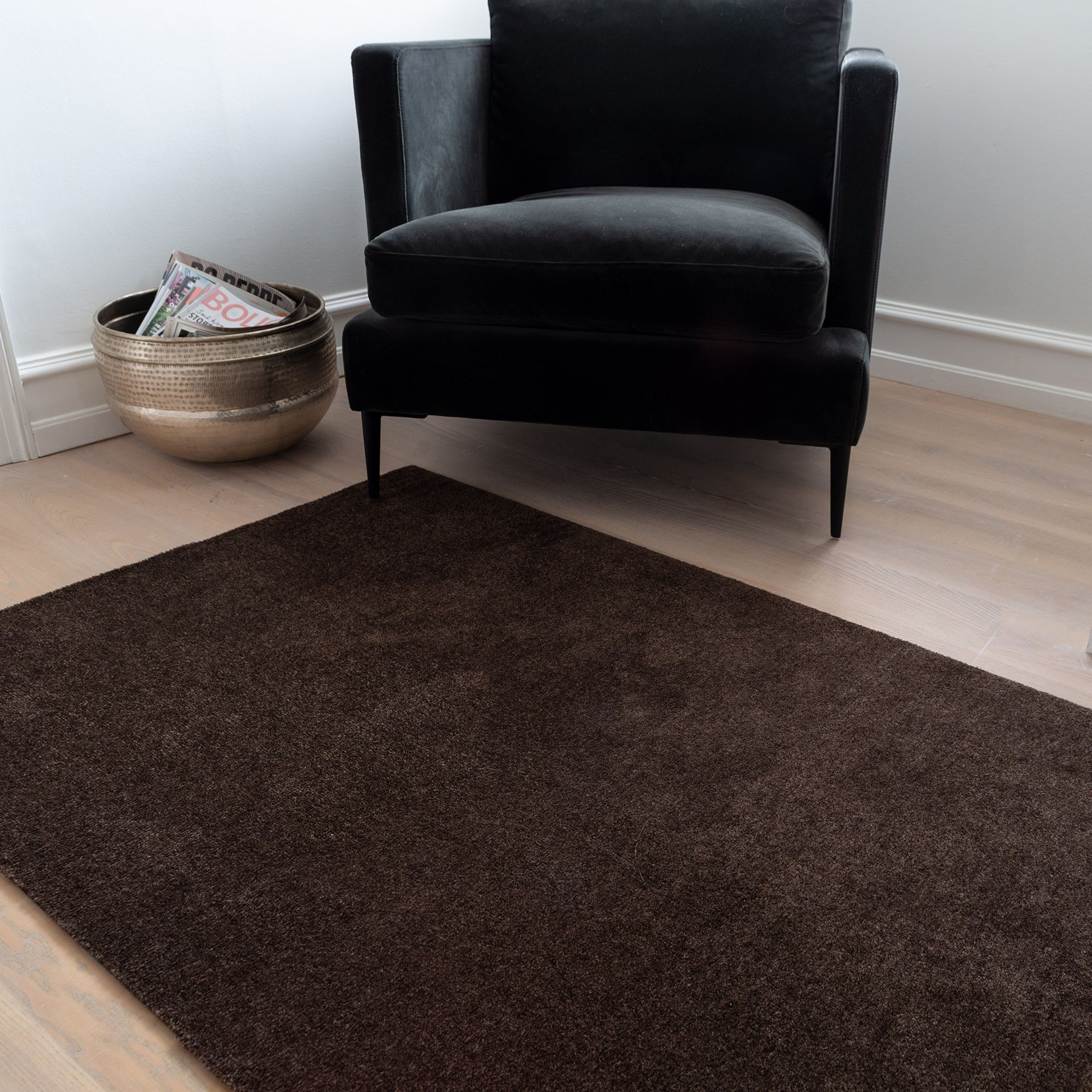 TÆPPE 90 X 130 CM - UNICOLOR BROWN