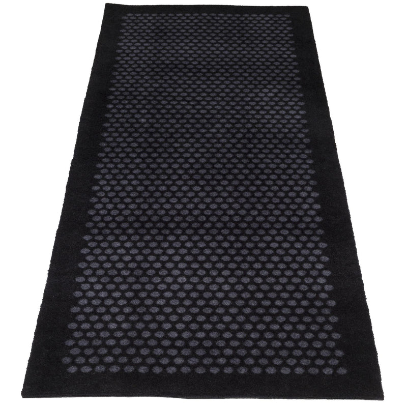 FUßMATTE 67 x 200 CM - DOT SCHWARZ/GRAU