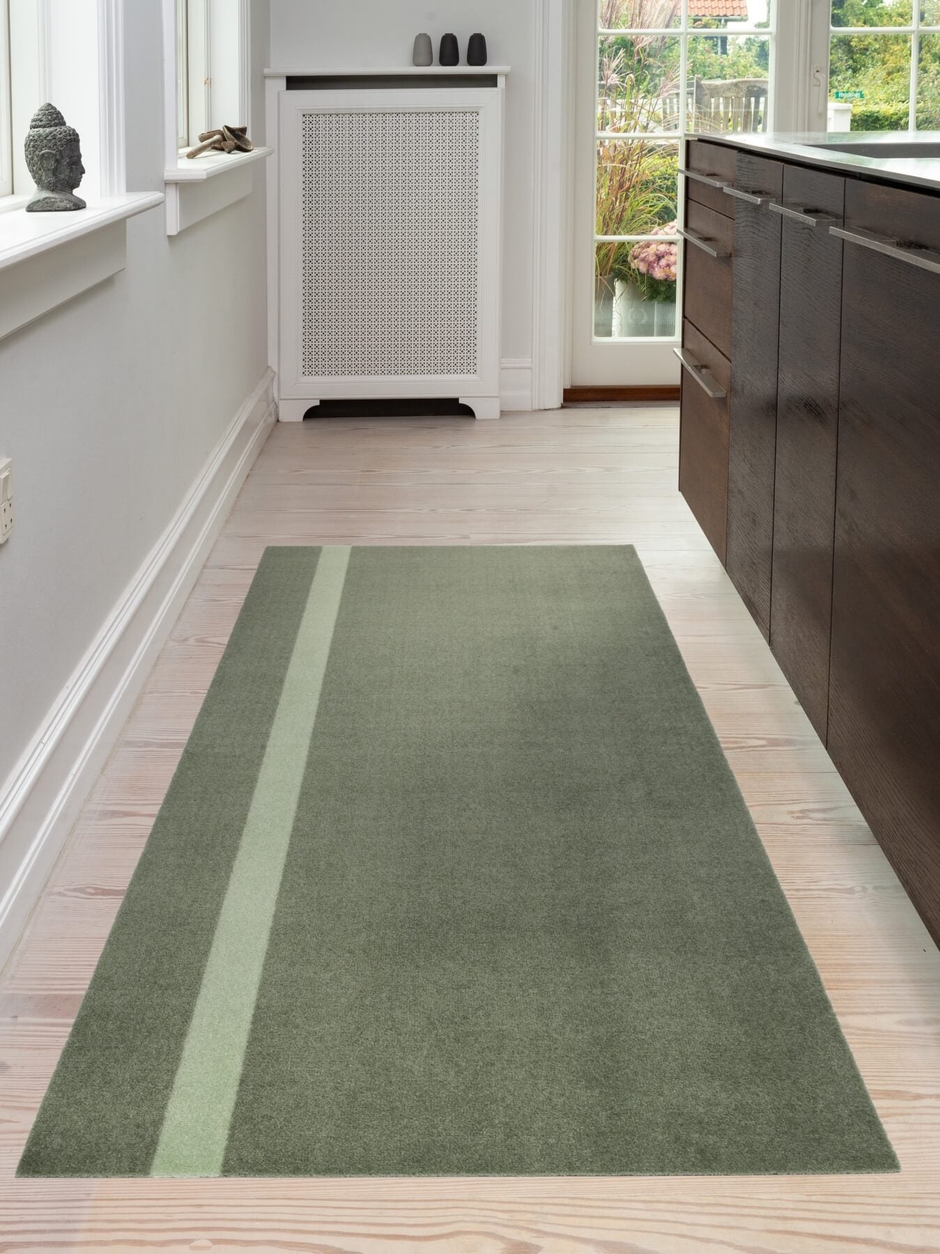 -50% - 40X60 - STRIPES VERTIKAL - HELL / STAUBGRÜN