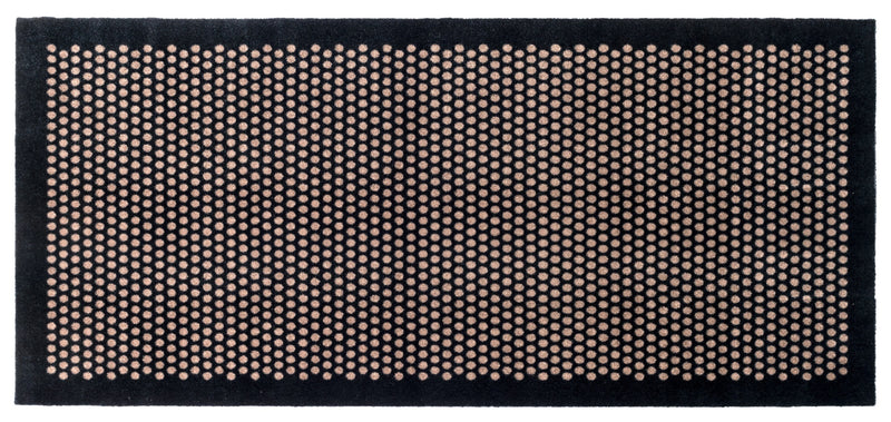 FUßMATTE 90 x 200 CM - DOT SCHWARZ/SAND