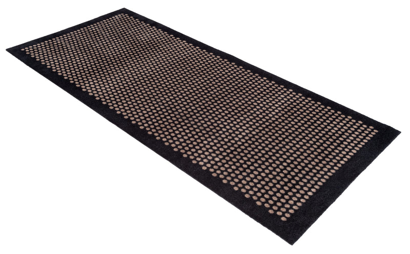 FUßMATTE 90 x 200 CM - DOT SCHWARZ/SAND
