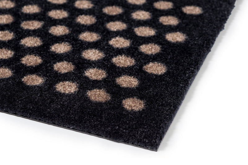 FUßMATTE 90 x 200 CM - DOT SCHWARZ/SAND