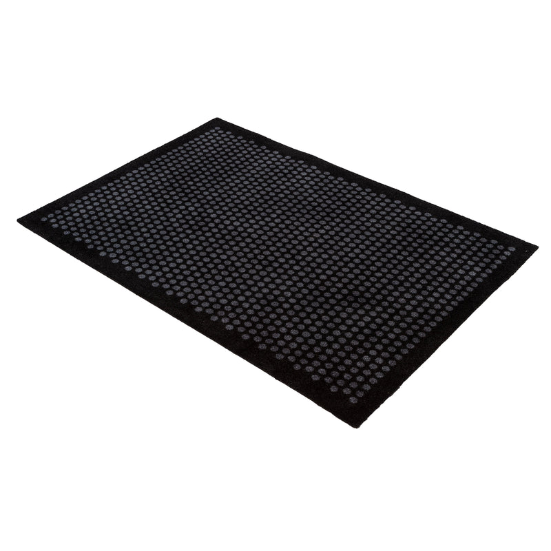 FUßMATTE 90 x 130 CM - DOT SCHWARZ/GRAU