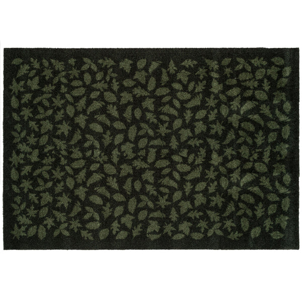 FUßMATTE 90 x 130 CM - LEAVES/DARK GREEN