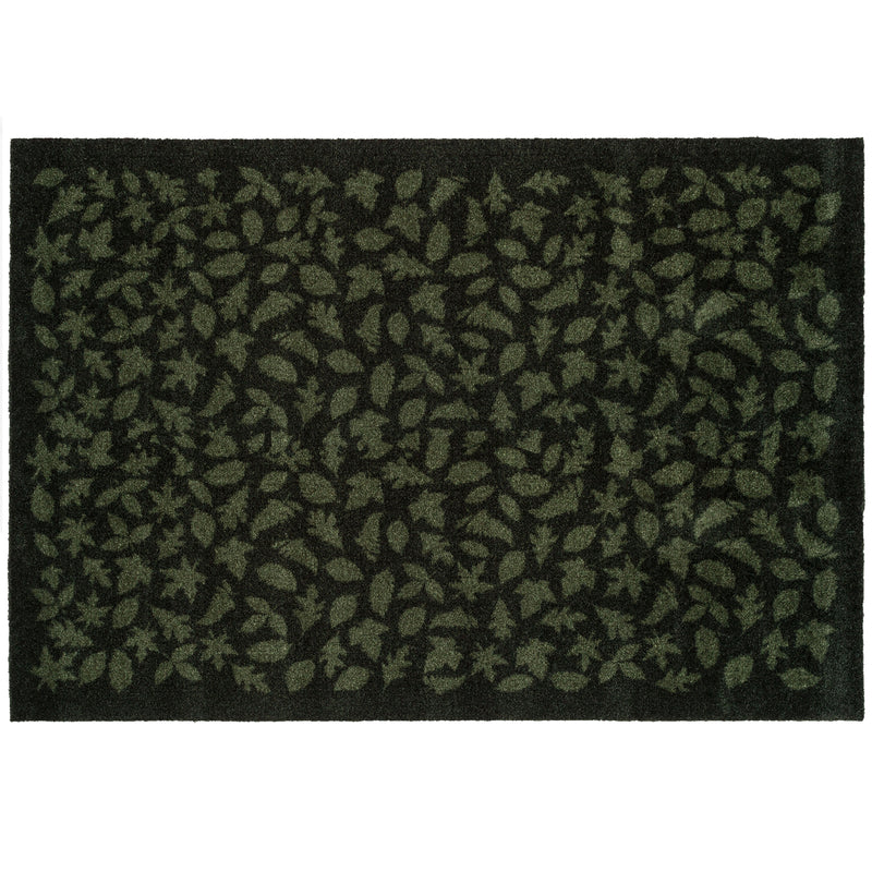 FUßMATTE 90 x 130 CM - LEAVES/DARK GREEN