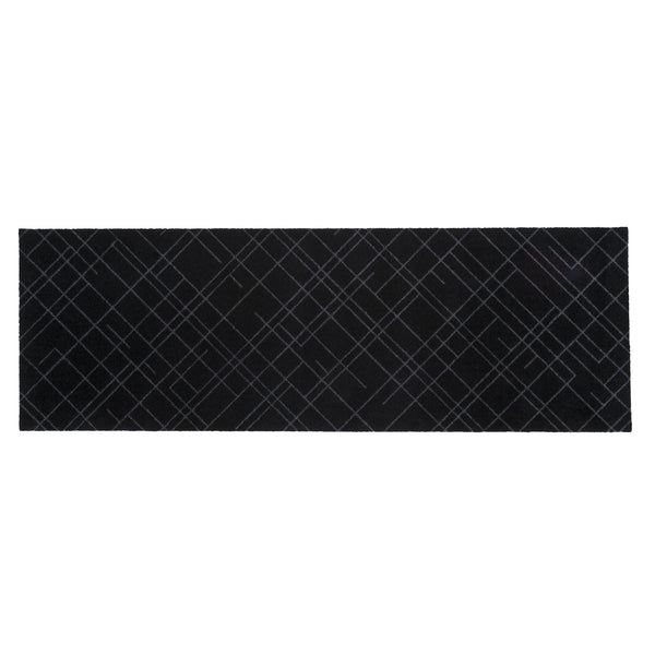 FUßMATTE 67 x 200 CM LINES/BLACK GREY