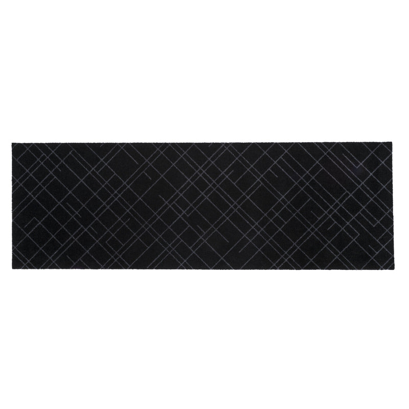FUßMATTE 67 x 200 CM LINES/BLACK GREY