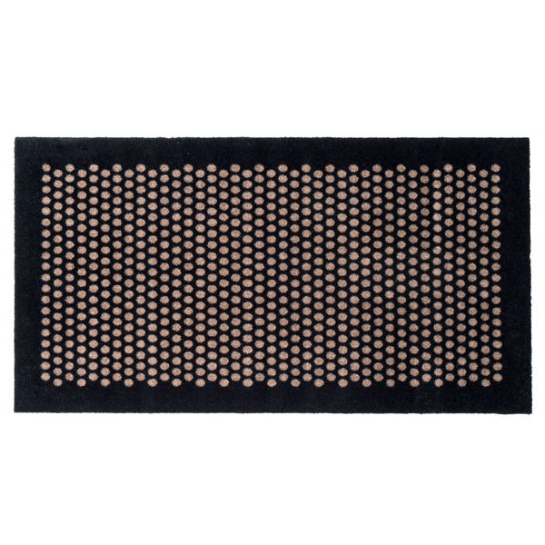 FUßMATTE 67 x 120 CM - DOT SCHWARZ/SAND