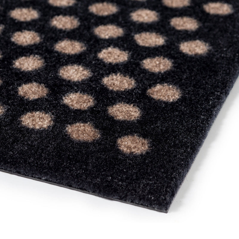 FUßMATTE 60 x 90 CM - DOT SCHWARZ/SAND