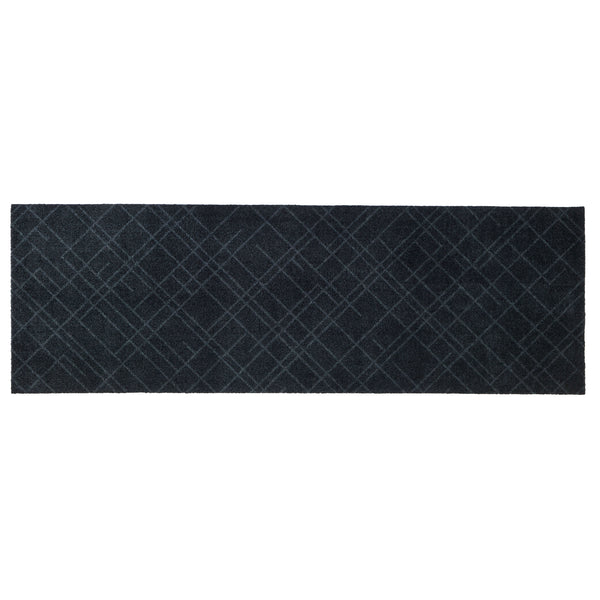 FUßMATTE 67 x 200 CM LINES DARK GREY