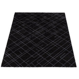 FUßMATTE 90 X 130 CM - LINES SCHWARZ/GRAU