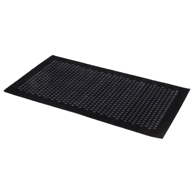FUßMATTE 67 x 120 CM - DOT SCHWARZ/GRAU