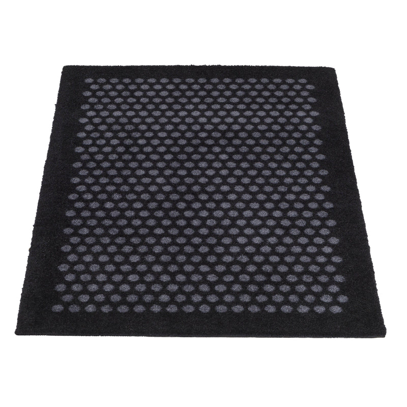 FUßMATTE 60 x 90 CM - DOT SCHWARZ/GRAU