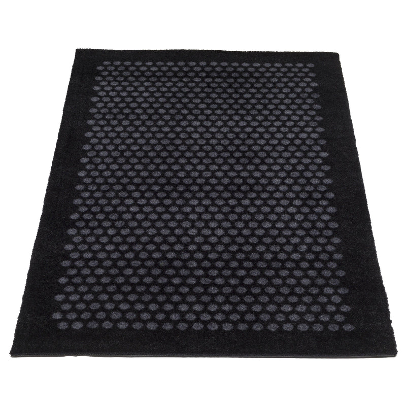 FUßMATTE 67 x 120 CM - DOT SCHWARZ/GRAU