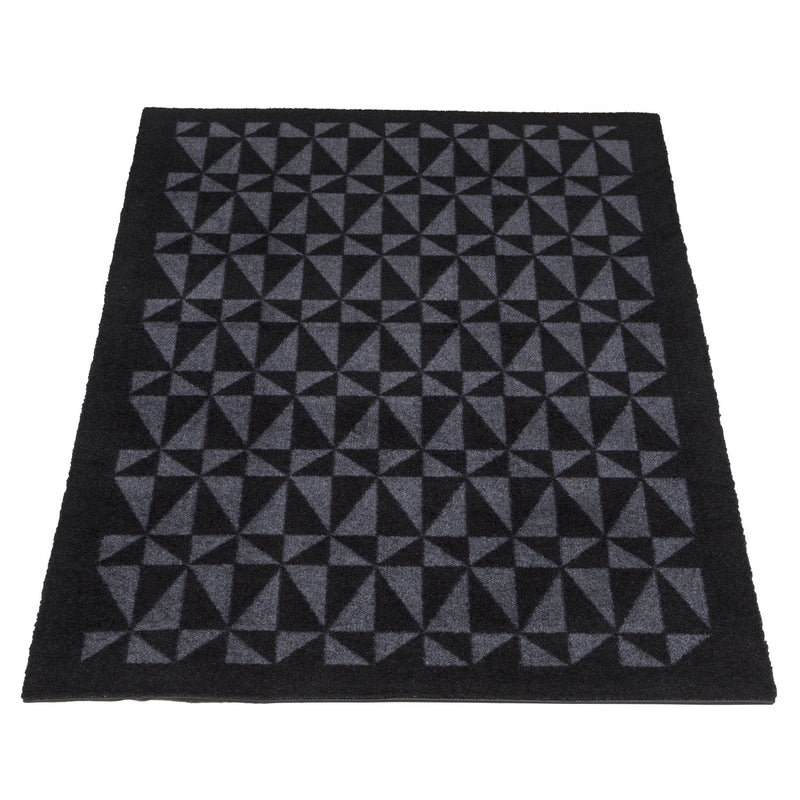FUßMATTE 90 x 130 CM - GRAPHIC/BLACK GREY