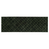FUßMATTE 67 x 200 CM LINES DARK GREEN