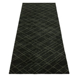 FUßMATTE 67 x 200 CM LINES DARK GREEN