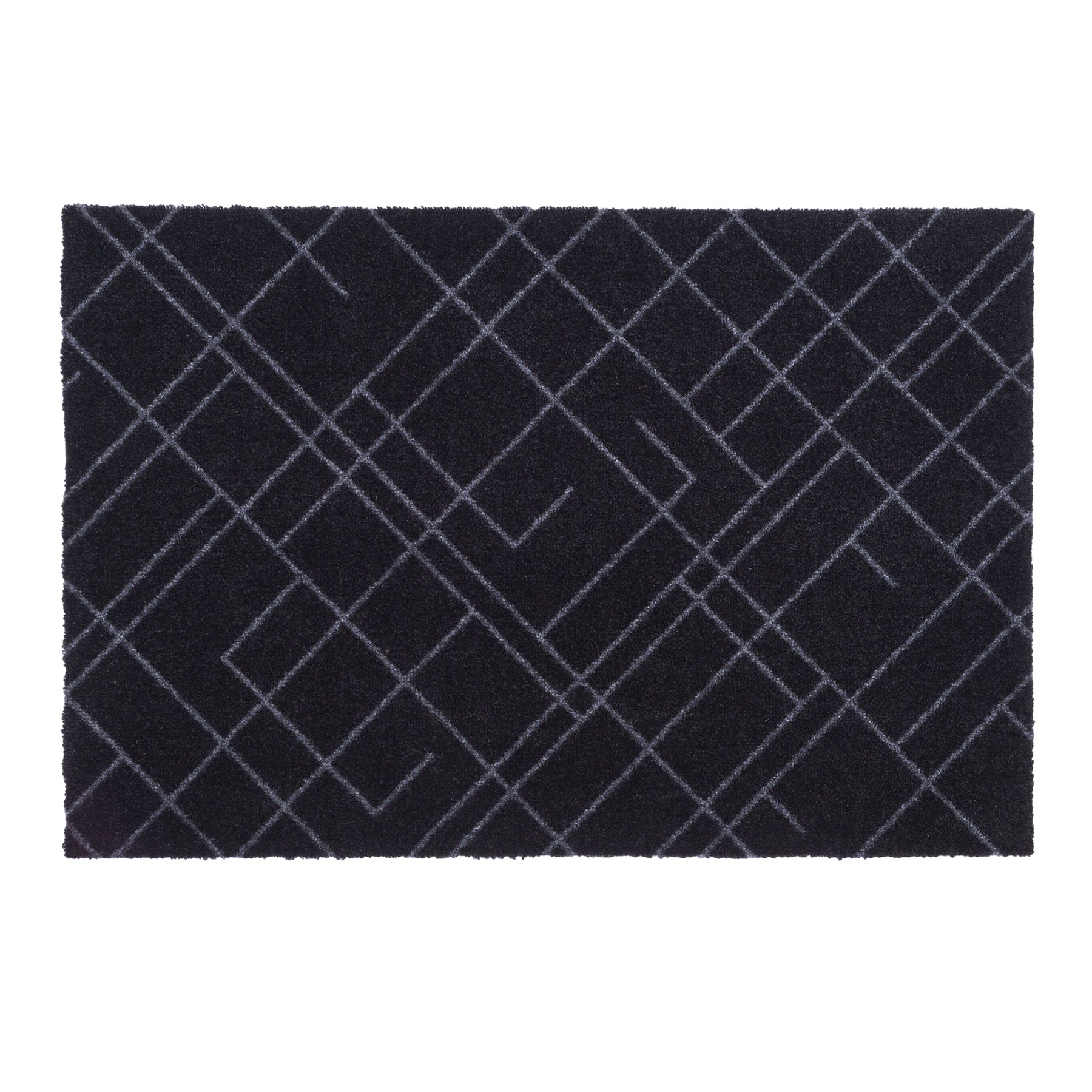-50%  - FUßMATTE 60 x 90 cm - LINES SCHWARZ/GRAU