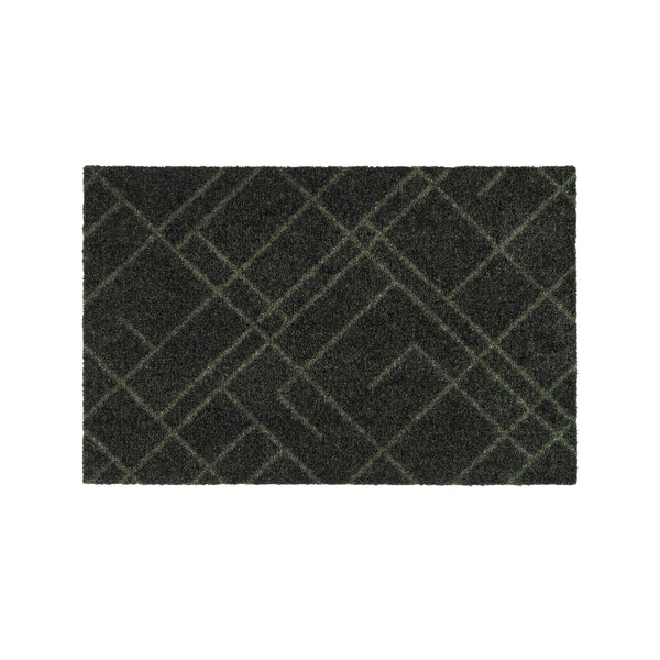 FUßMATTE 40 x 60 cm - LINES/DARK GREEN