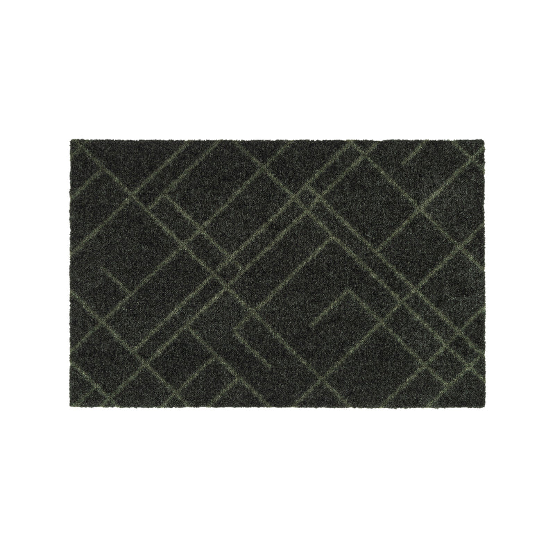 FUßMATTE 40 x 60 cm - LINES/DARK GREEN