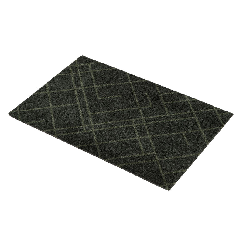 FUßMATTE 40 x 60 cm - LINES/DARK GREEN