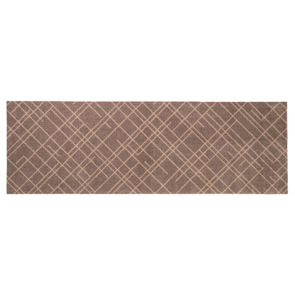 FUßMATTE 67 x 200 CM - LINES SAND/BEIGE