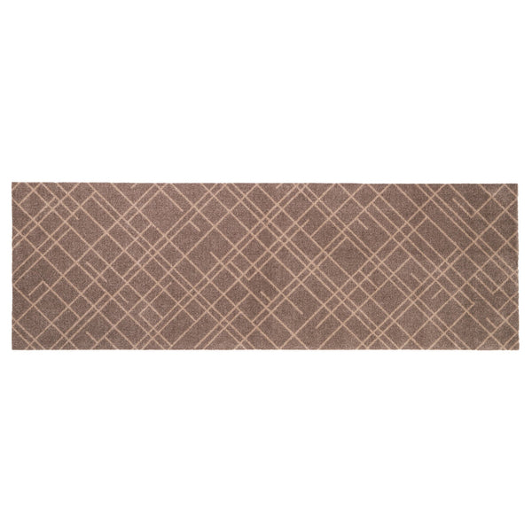 FUßMATTE 90 x 200 CM - LINES SAND/beige