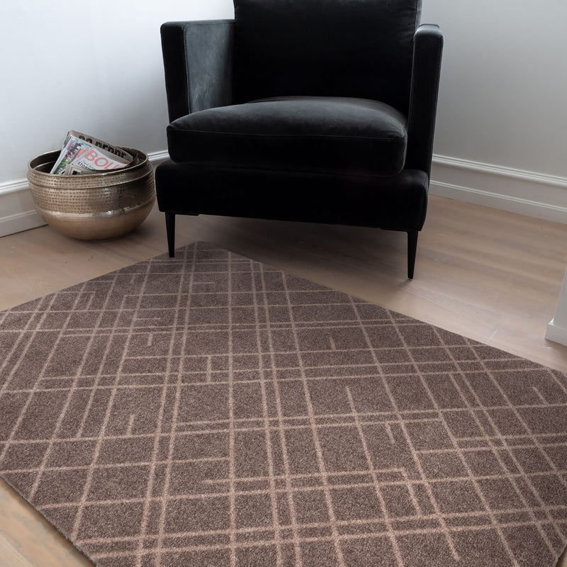 FUßMATTE 90 X 130 CM - LINES SAND/beige